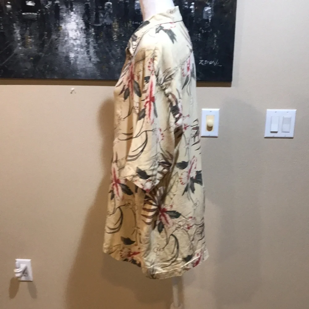 KulaKula Tropical Men's Silk Shirt-Size L